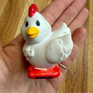 Fisher Price Little People White Chicken Hen Farm Figure